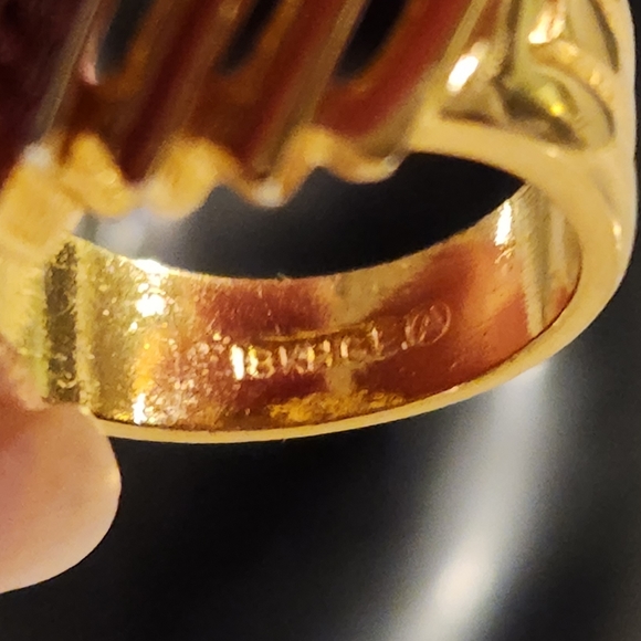 Vintage Ana Bekoach 18K HGE Heart Ring With CZ - Picture 9 of 15